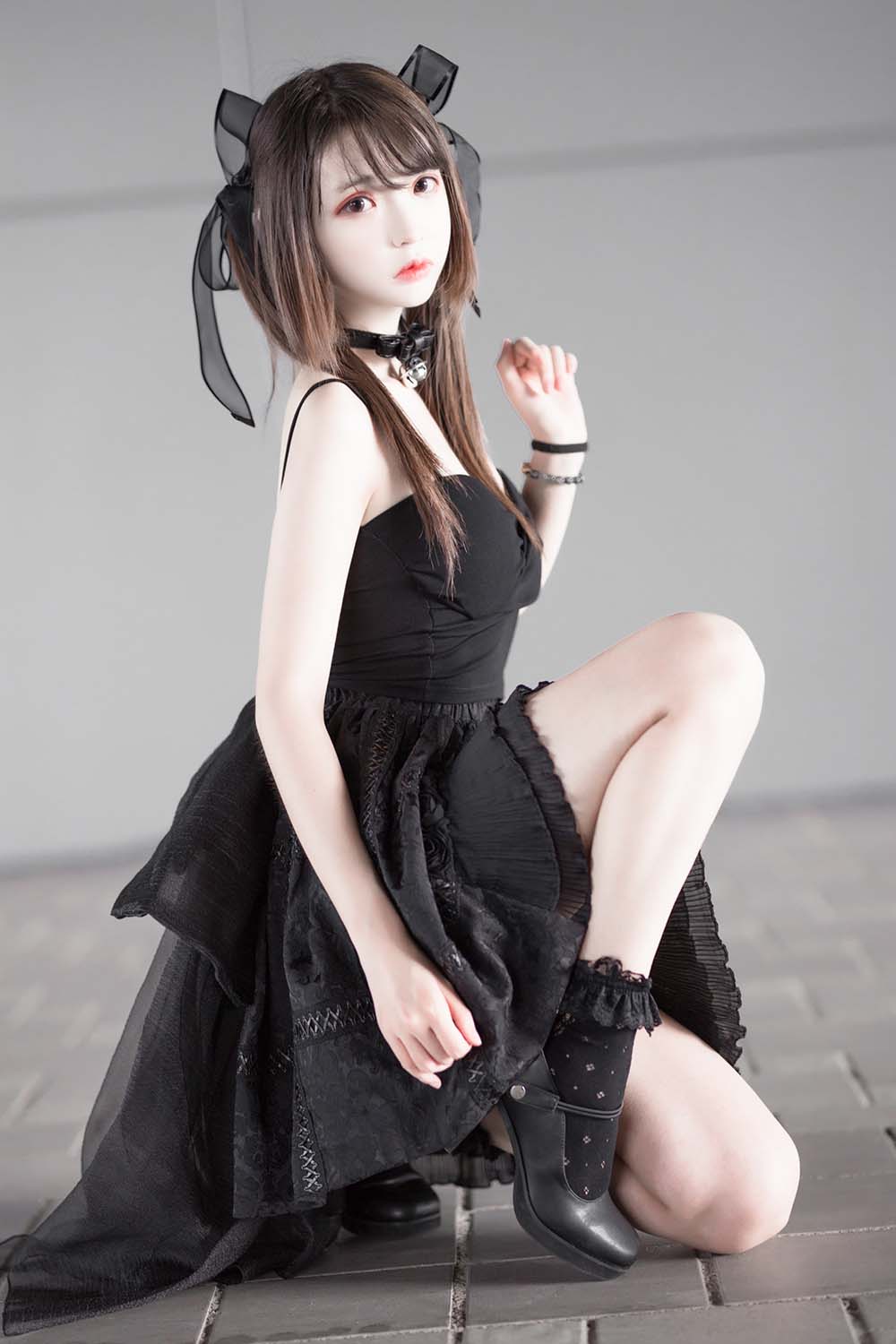 疯猫ss – 猫漫展黑裙 Cosplay-第1张