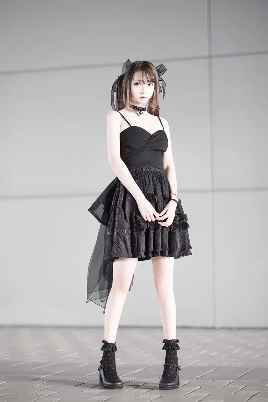 疯猫ss – 猫漫展黑裙 Cosplay-第2张