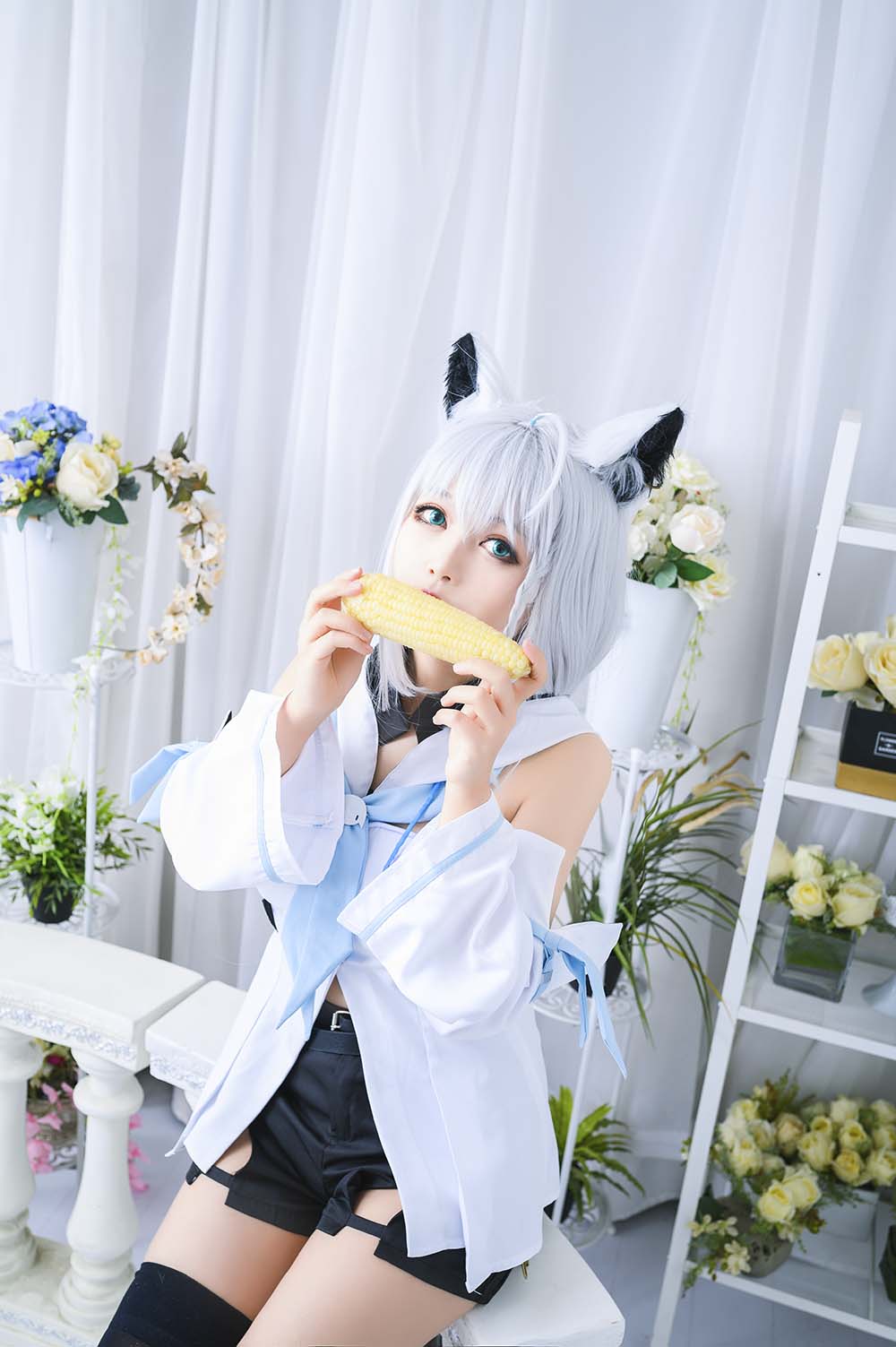 黑猫猫OvO – 白上吹雪 Cosplay-第2张
