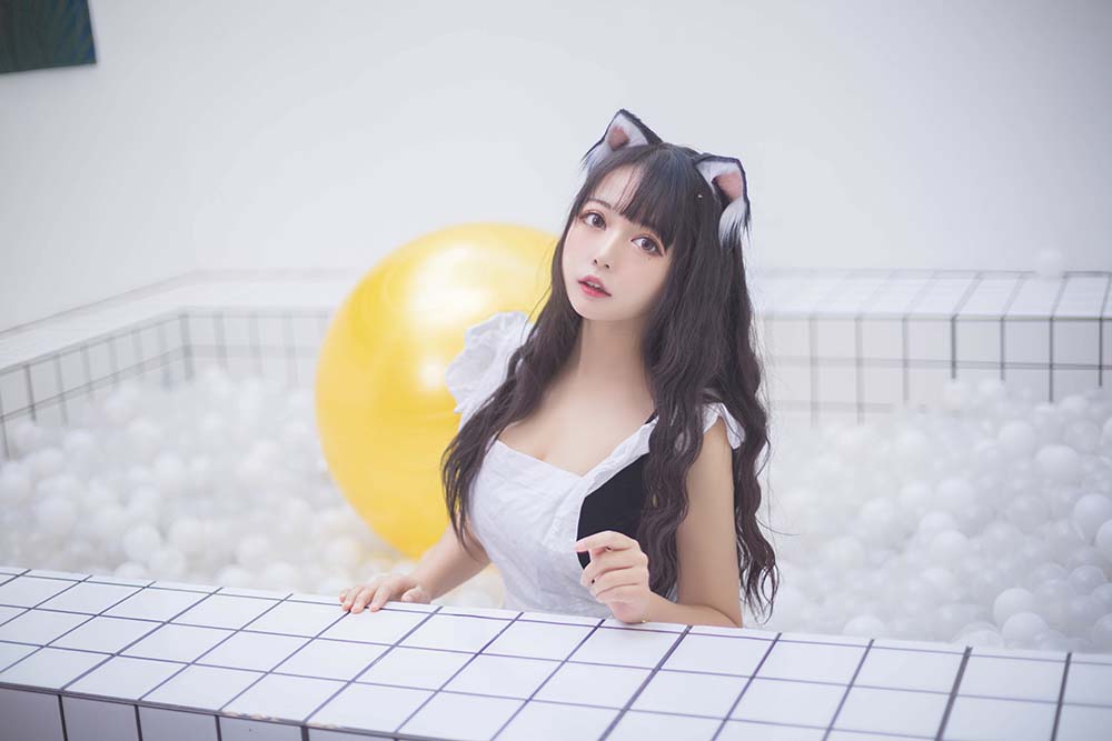 黑猫猫OvO – 海洋球喵 Cosplay-第1张