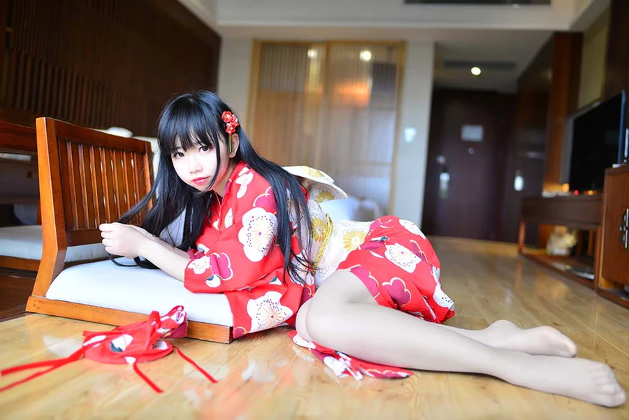 雪琪 – 和服 Cosplay-第2张