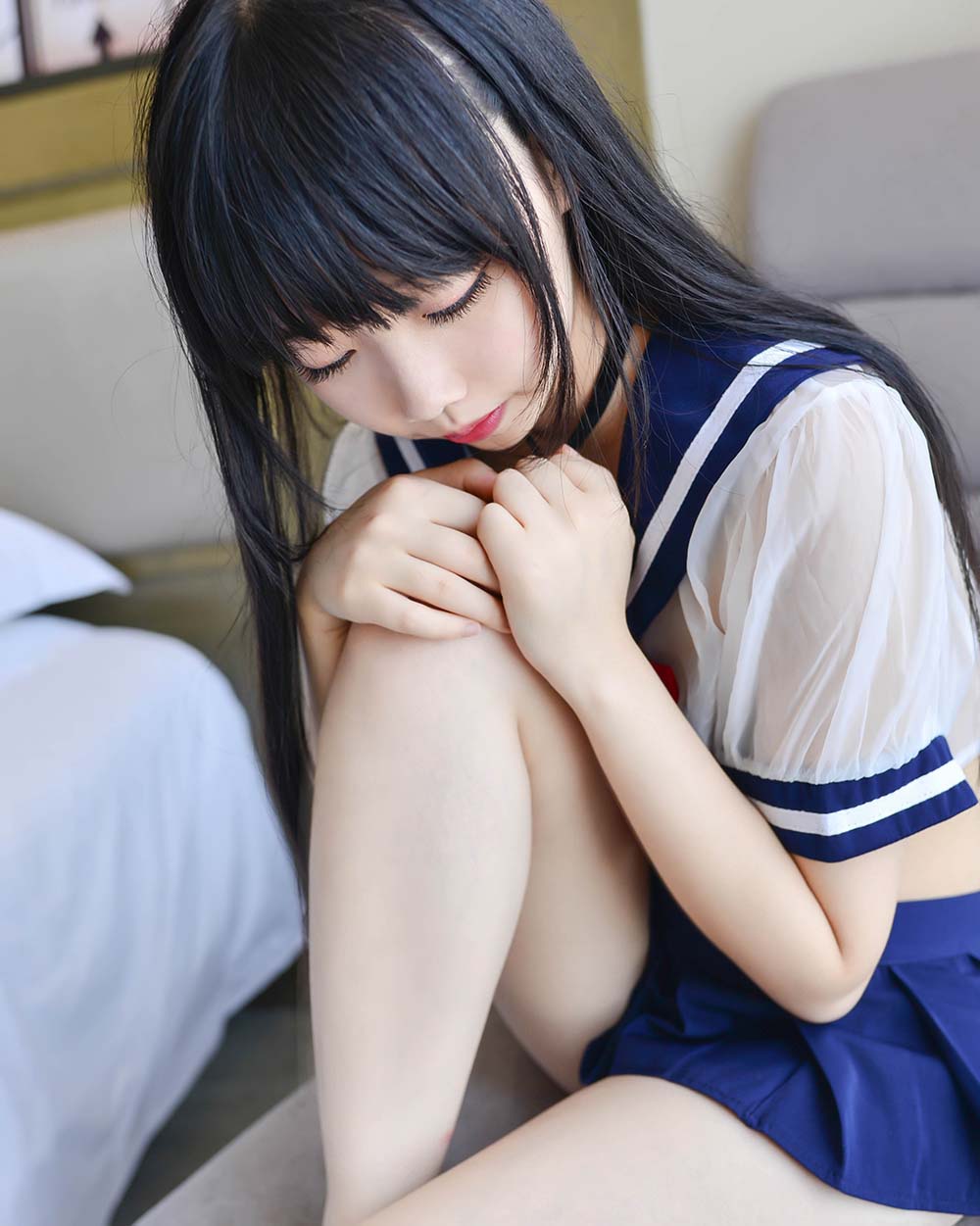 雪琪 – 透明JK Cosplay-第1张