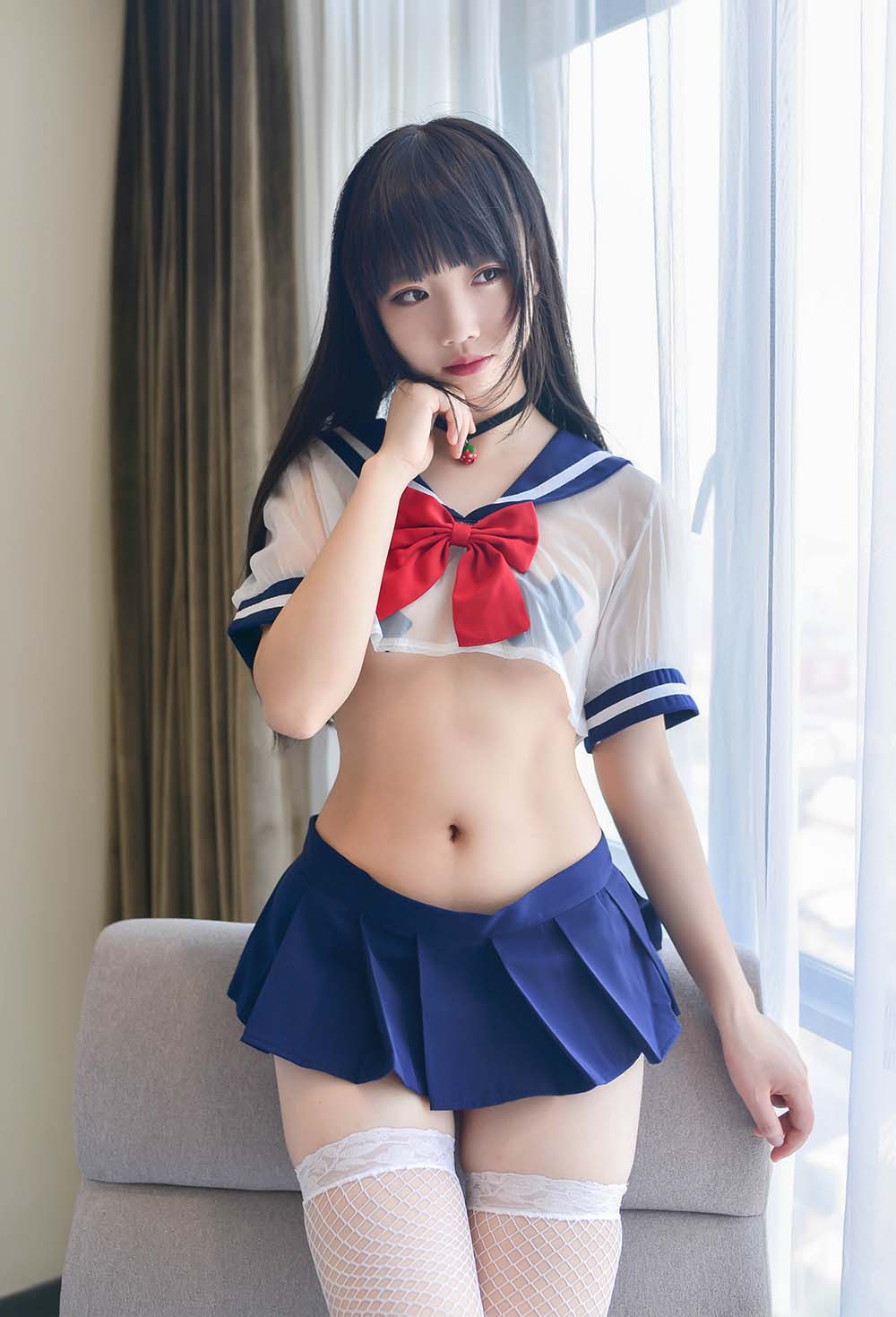 雪琪 – 透明JK Cosplay-第2张