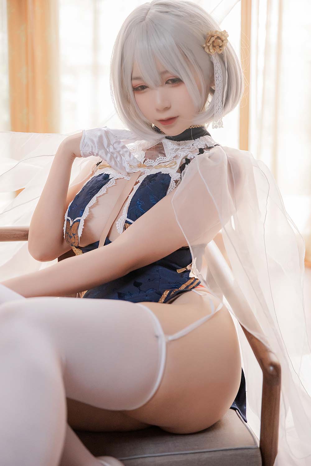 樱落酱w – 旗袍天狼星 Cosplay-第1张