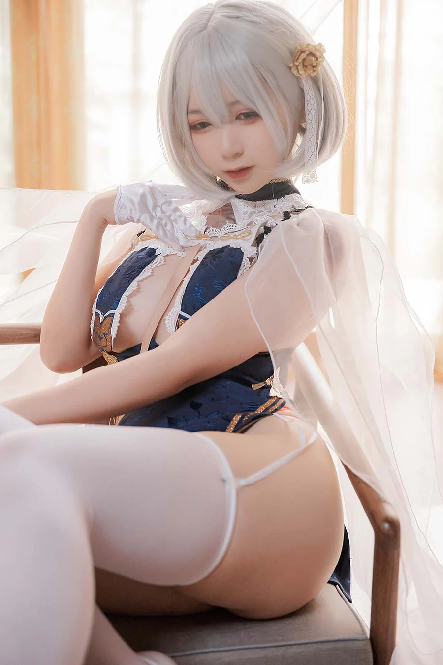 樱落酱w – 旗袍天狼星 Cosplay-第1张