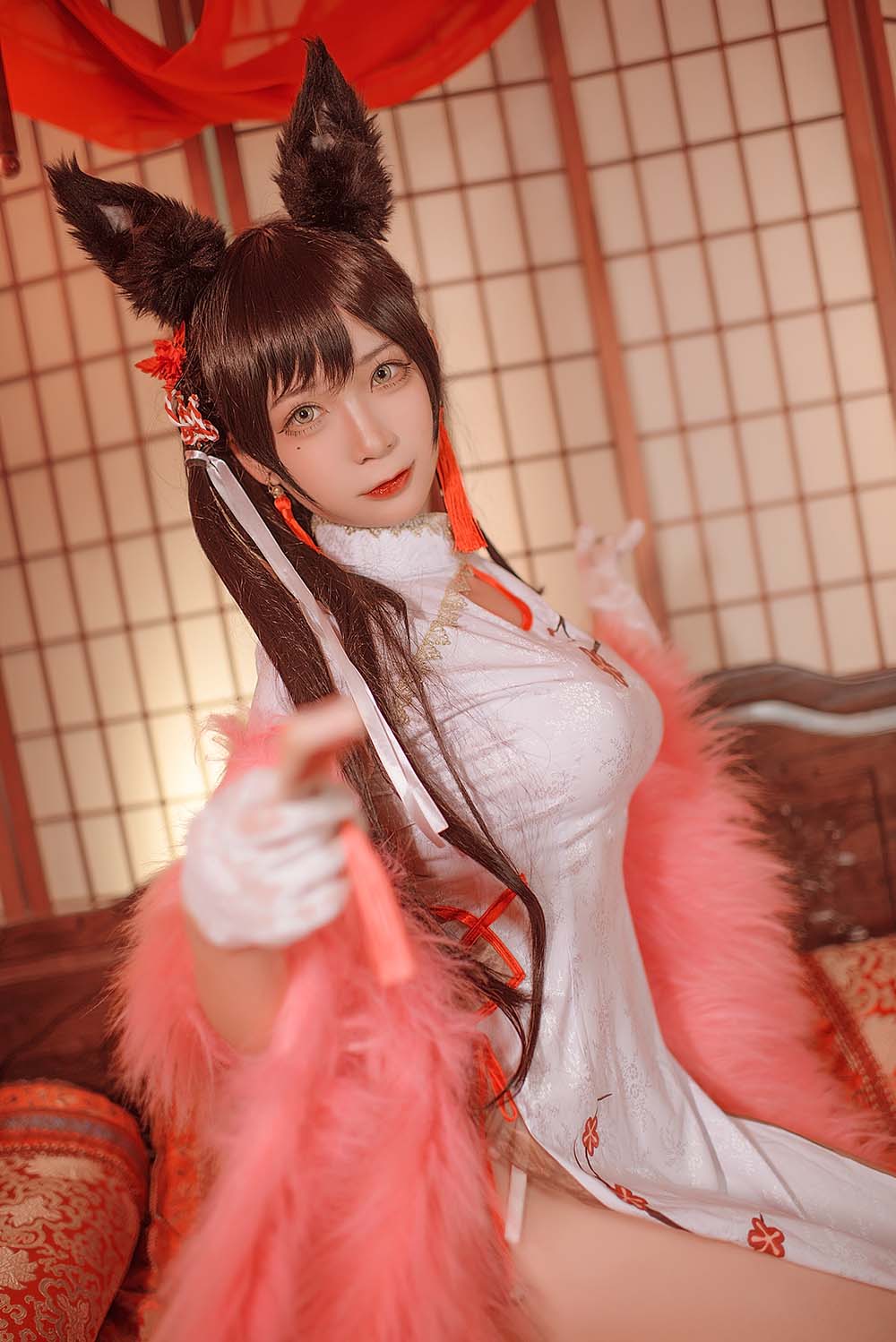 樱落酱w – 爱宕新春旗袍 Cosplay-第2张