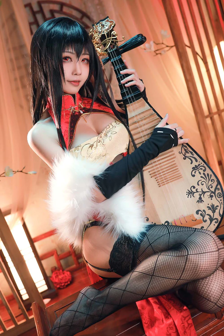 水淼aqua – 大凤新春旗袍 Cosplay-第1张