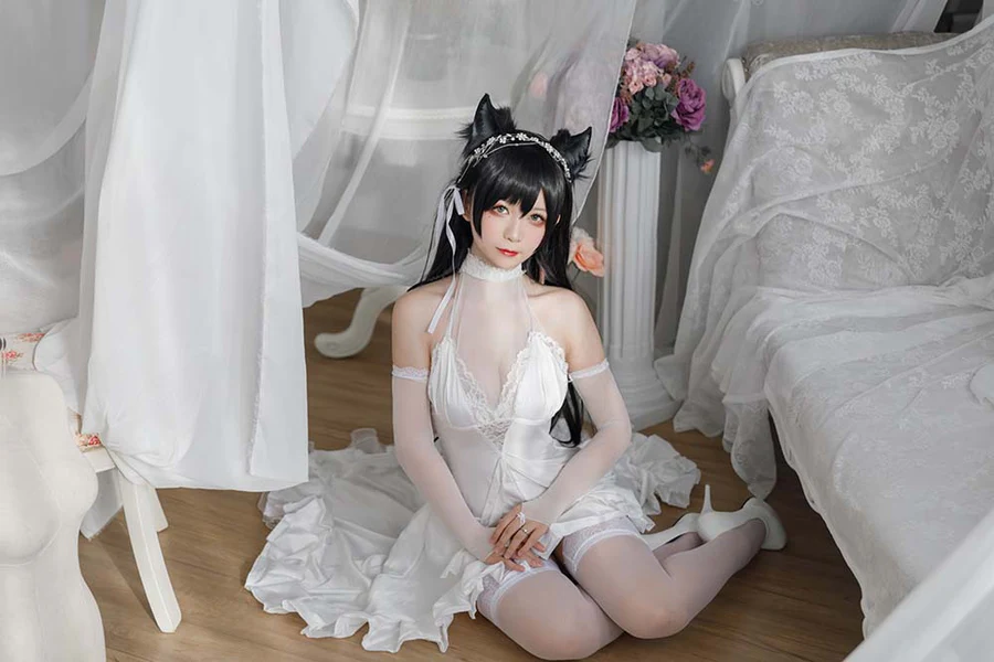 樱落酱w – 爱宕花嫁 Cosplay-第1张