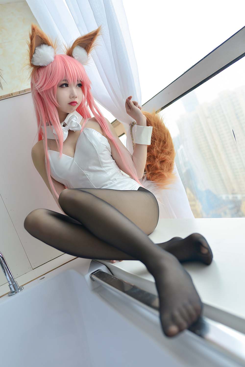 雪琪 – 玉藻前兔女郎 Cosplay-第1张