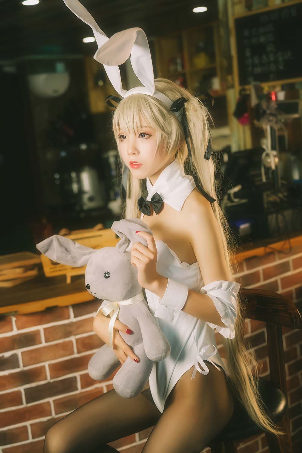 水淼aqua – 穹妹兔女郎 Cosplay-第1张