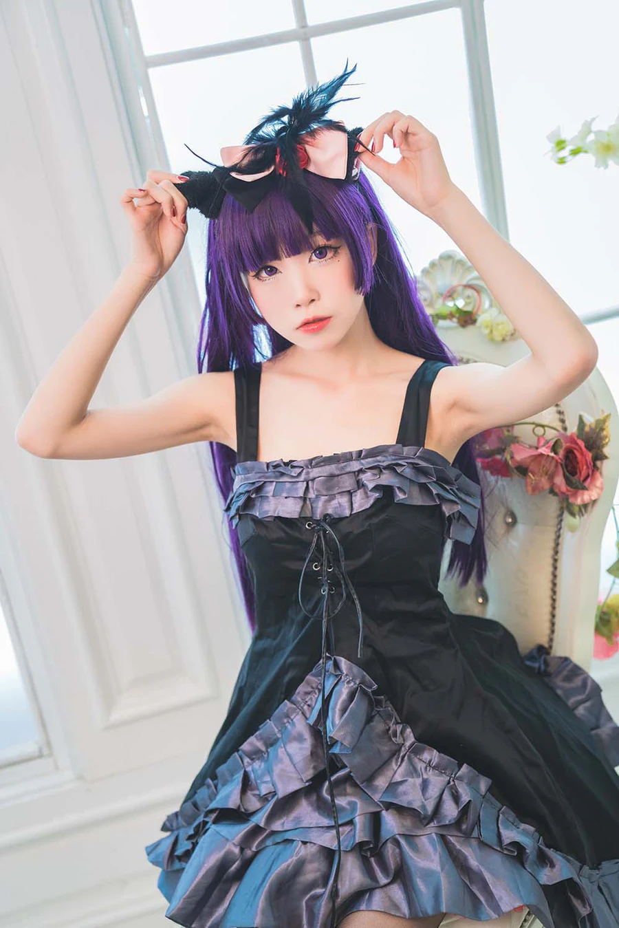 水淼aqua – 黑猫 冷门小礼服 Cosplay-第1张
