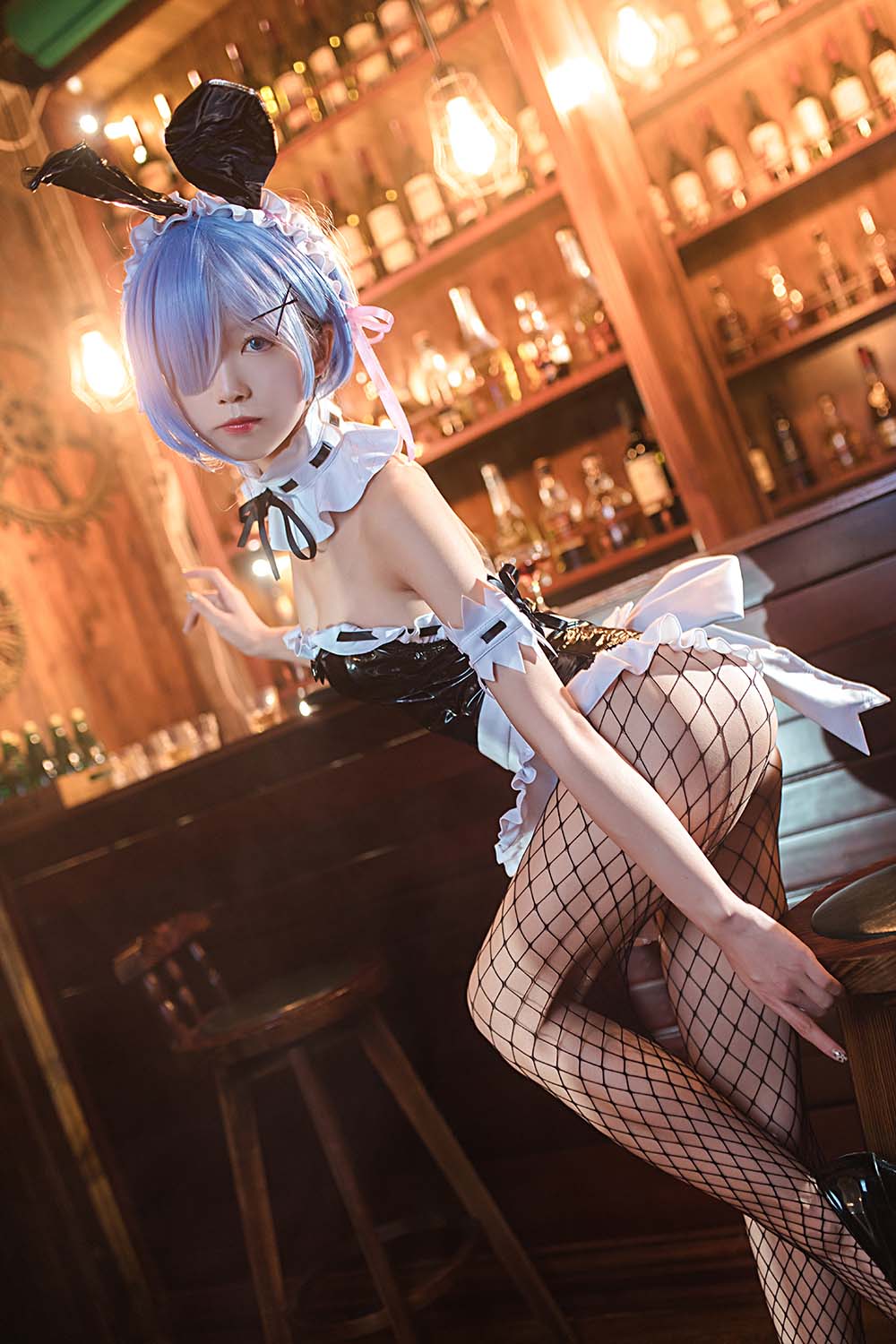 水淼aqua – 蕾姆 兔女郎 Cosplay-第1张