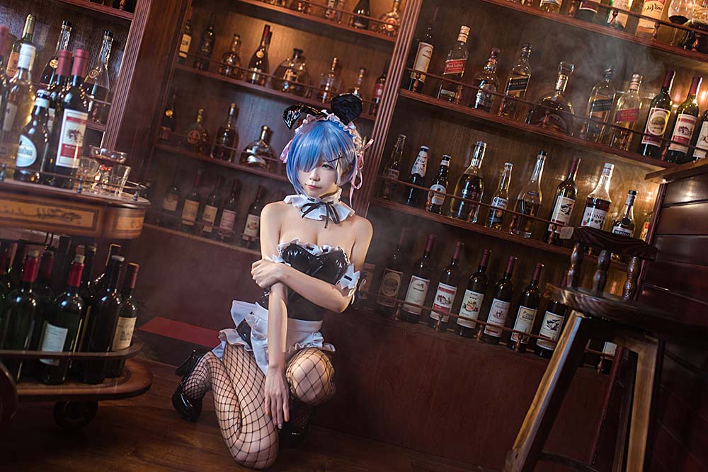 水淼aqua – 蕾姆 兔女郎 Cosplay-第2张