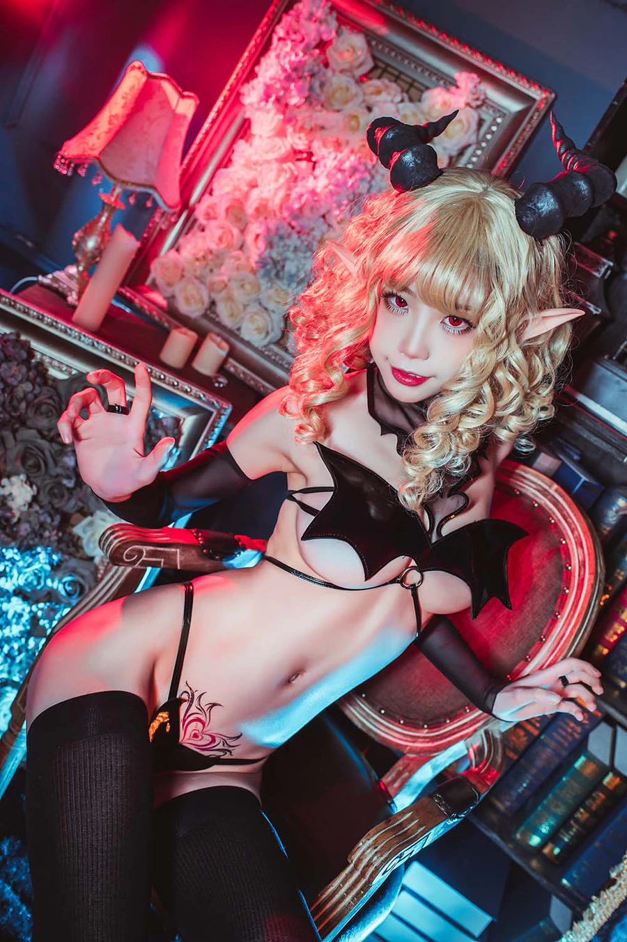 水淼aqua – 羊蹄恶魔 Cosplay-第1张
