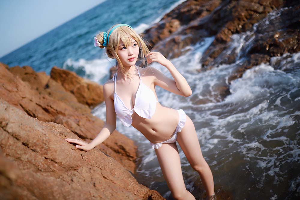抖娘-利世 – 海边索米 Cosplay-第2张