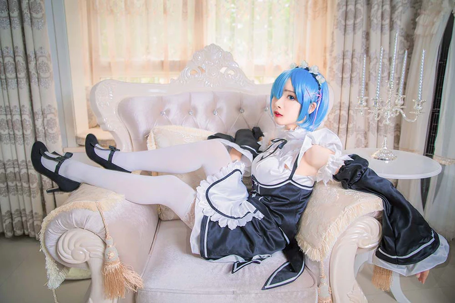 小野妹子w – Ram Rem（拉姆，雷姆） Cosplay-第2张