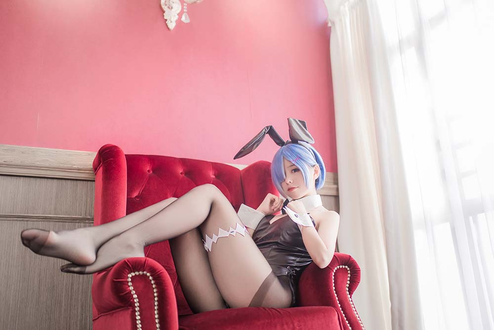 小野妹子w – 蕾姆黑丝 Cosplay-第1张