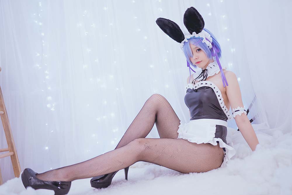 小野妹子w – 蕾姆-兔女郎 Cosplay-第2张