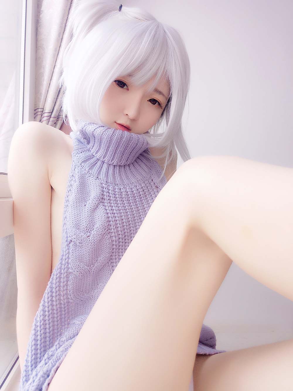 一小央泽 – 高领毛衣 Cosplay-第1张