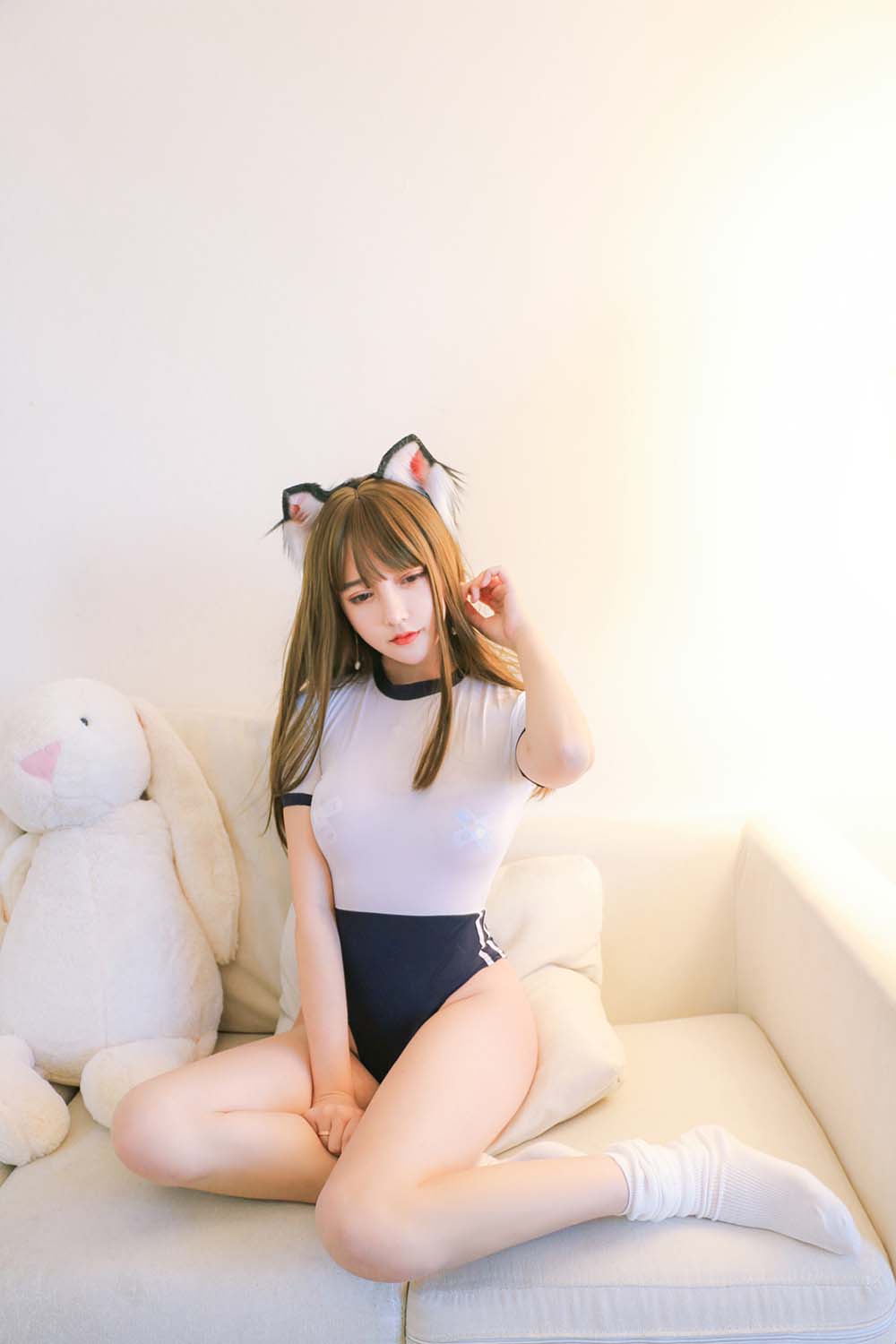 过期米线线喵 – 体操服 Cosplay-第1张