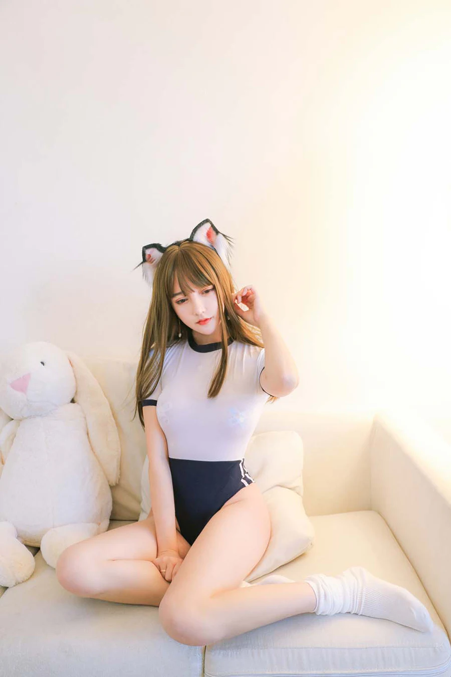 过期米线线喵 – 体操服 Cosplay-第1张