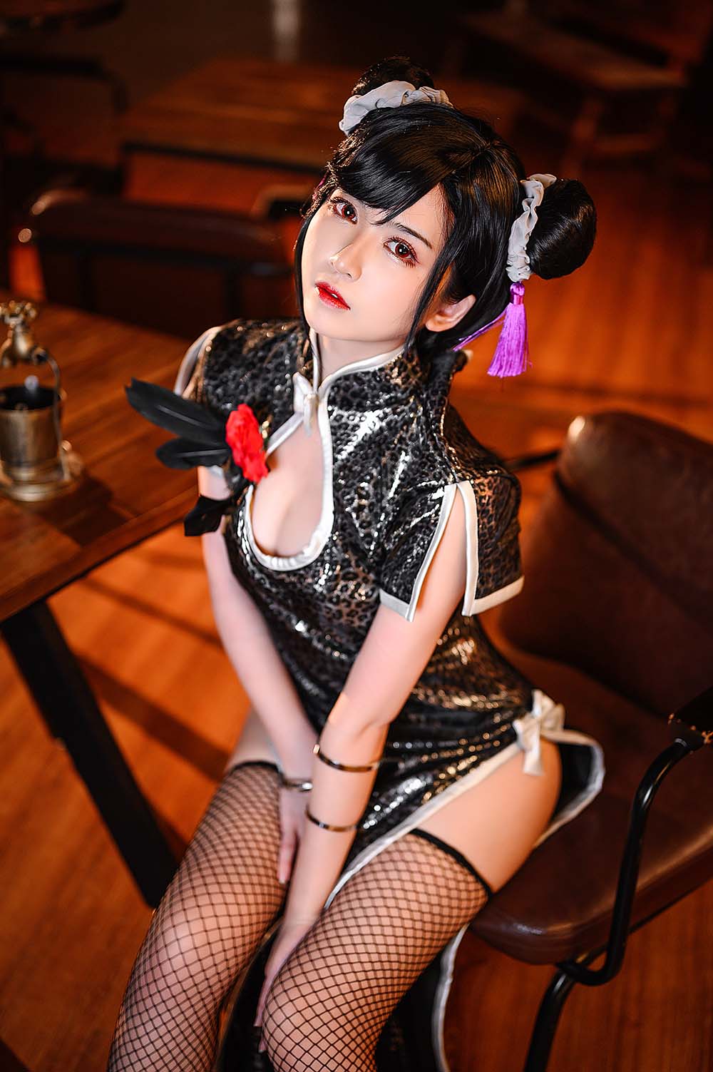 鳗鱼霏儿 – 蒂法旗袍 Cosplay-第1张