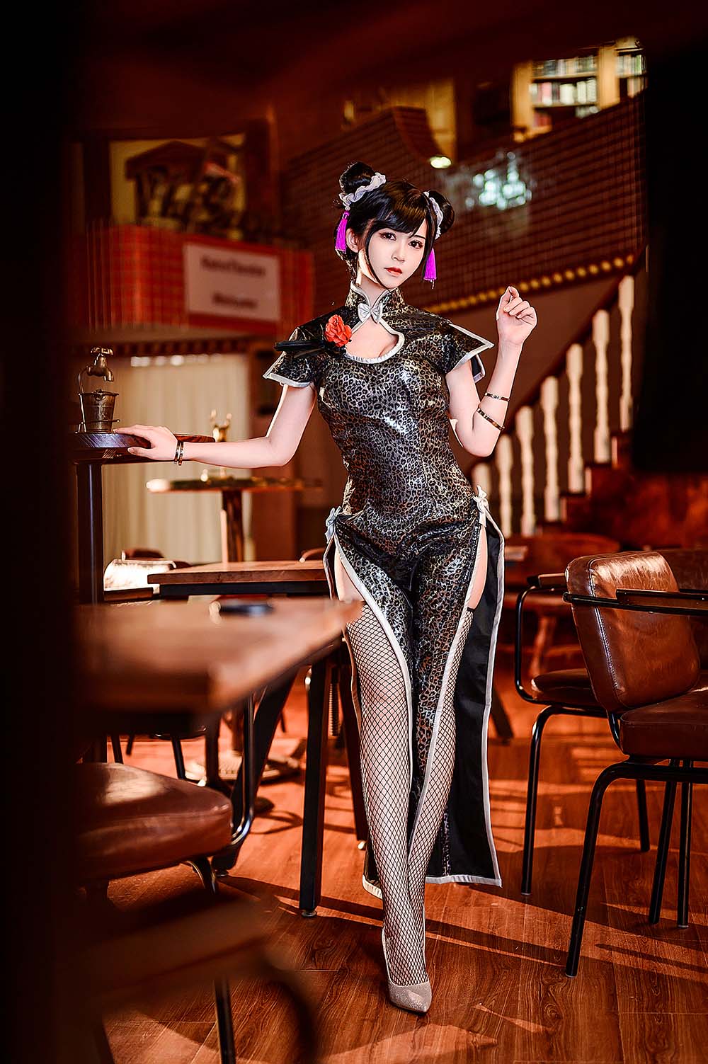 鳗鱼霏儿 – 蒂法旗袍 Cosplay-第2张