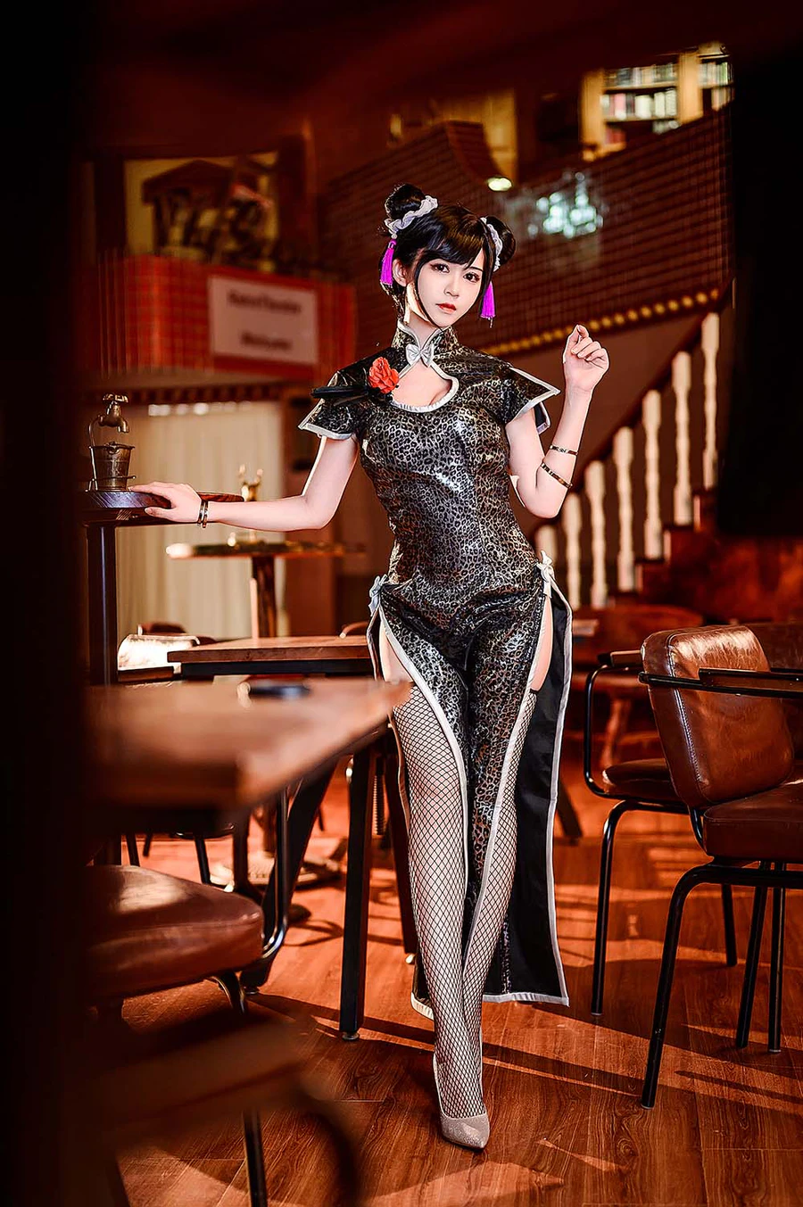 鳗鱼霏儿 – 蒂法旗袍 Cosplay-第2张