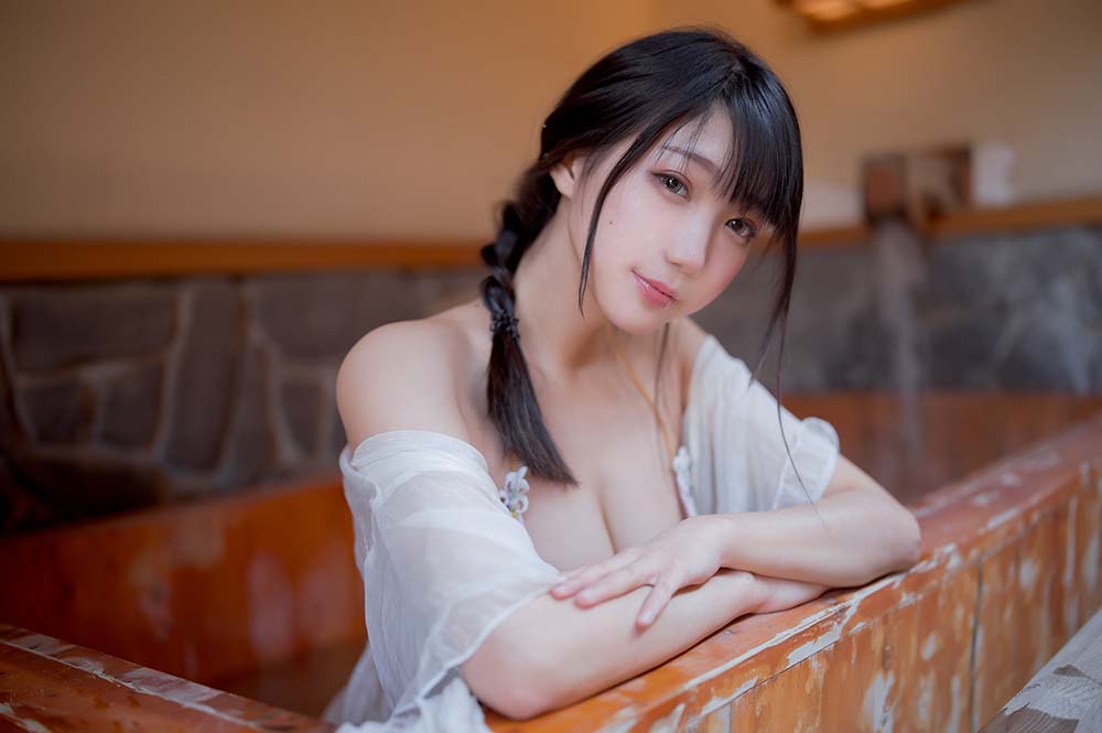 周叽是可爱兔兔 – 温泉女友 Cosplay-第2张