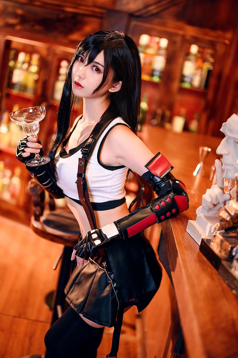 鳗鱼霏儿 – 蒂法战斗服 Cosplay-第1张