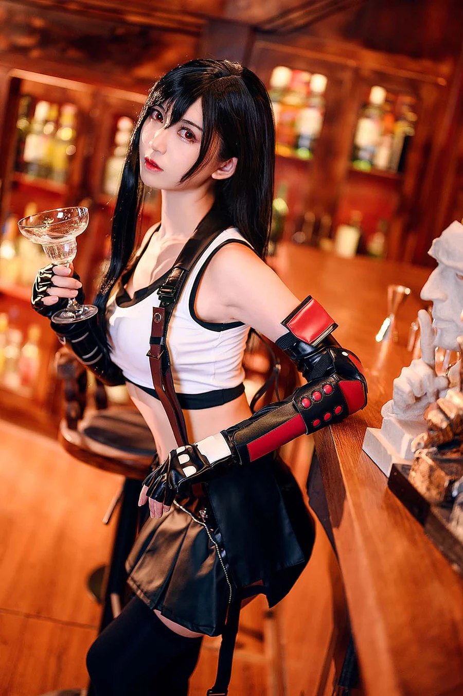 鳗鱼霏儿 – 蒂法战斗服 Cosplay-第1张