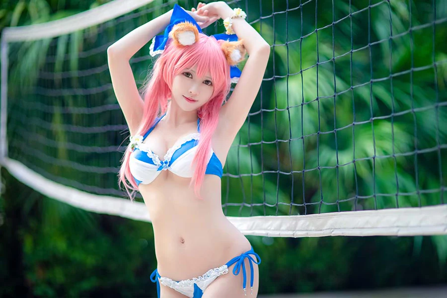 鳗鱼霏儿 – 玉藻前 泳装 Cosplay-第1张