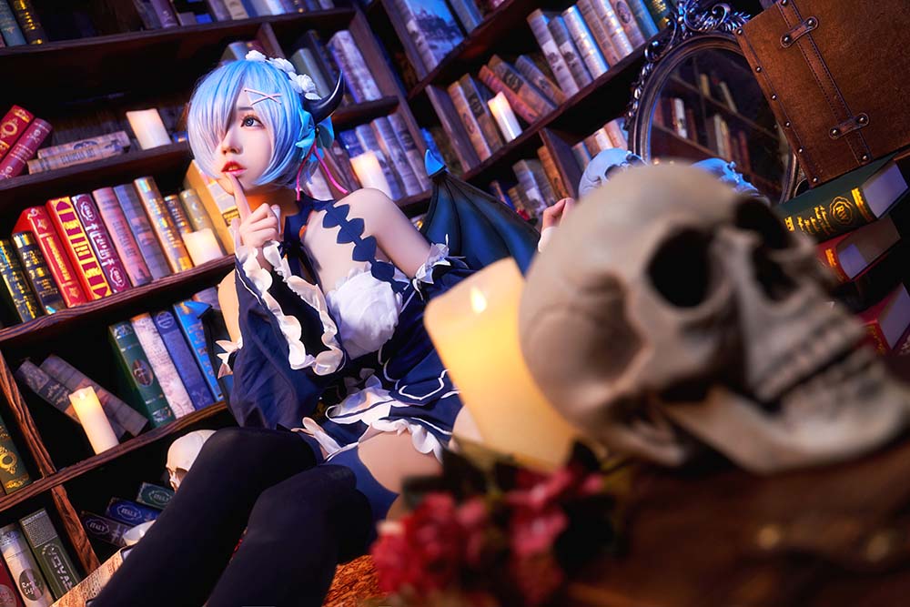 猫君君MaoJun – 雷姆小恶魔 Cosplay-第2张