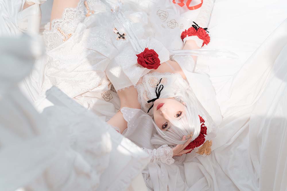 面饼仙儿 – 德丽莎婚纱 Cosplay-第1张