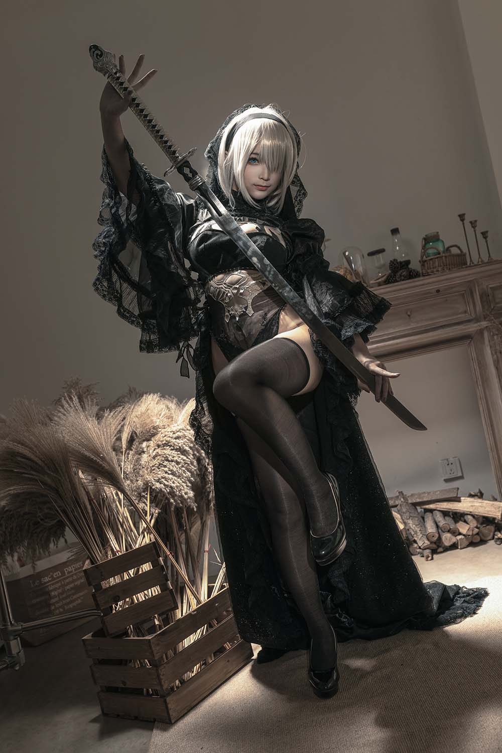 蠢沫沫 – 尼尔纪元 黑花嫁 Cosplay-第1张