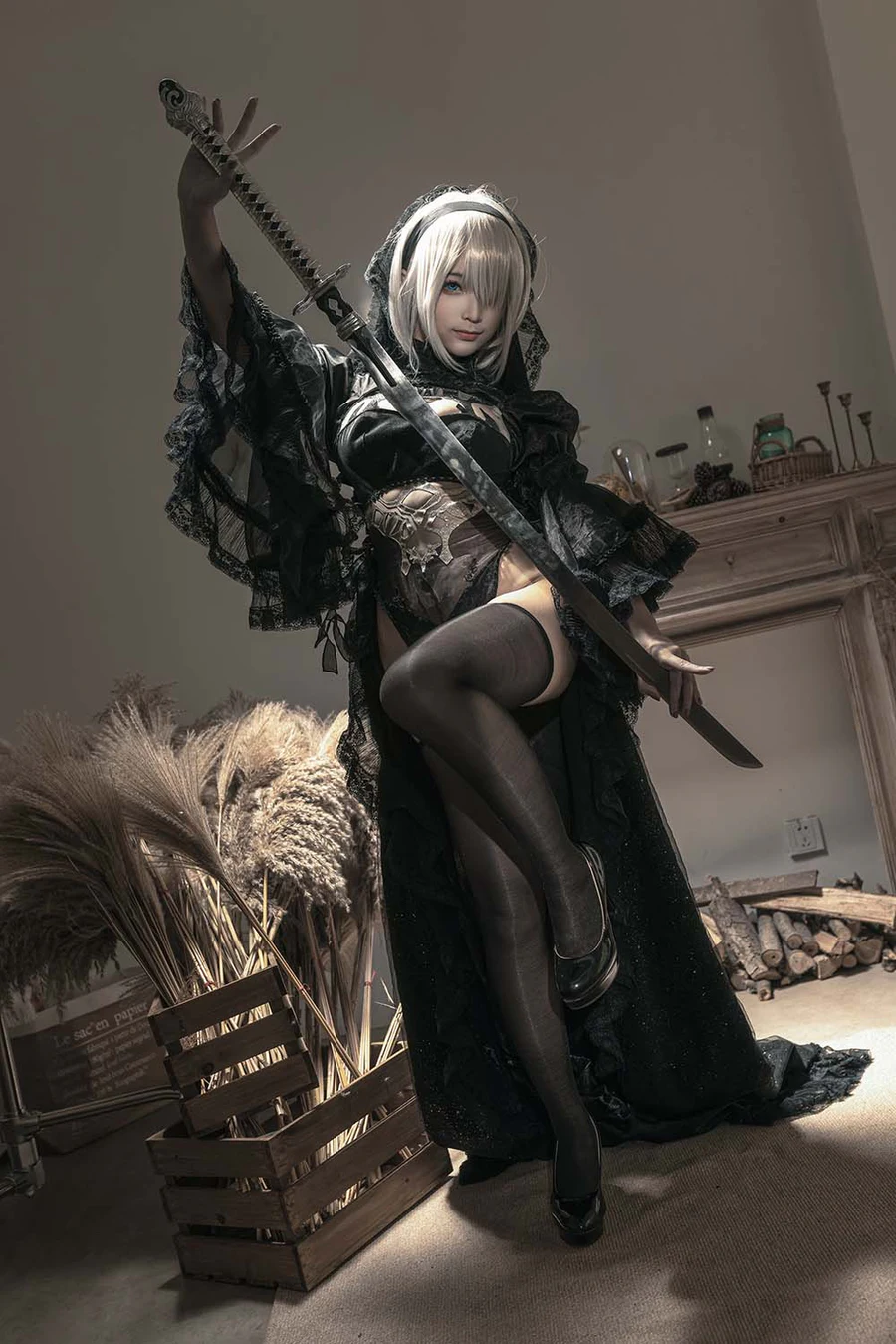 蠢沫沫 – 尼尔纪元 黑花嫁 Cosplay-第1张
