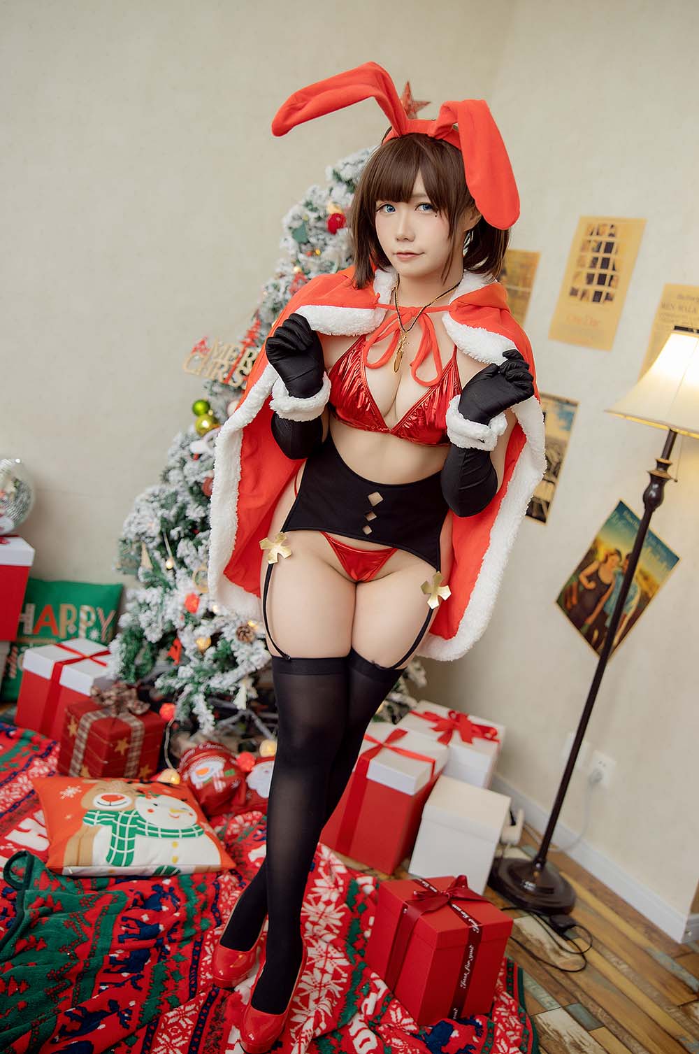 麻花麻花酱 – 圣诞兔子 Cosplay-第1张