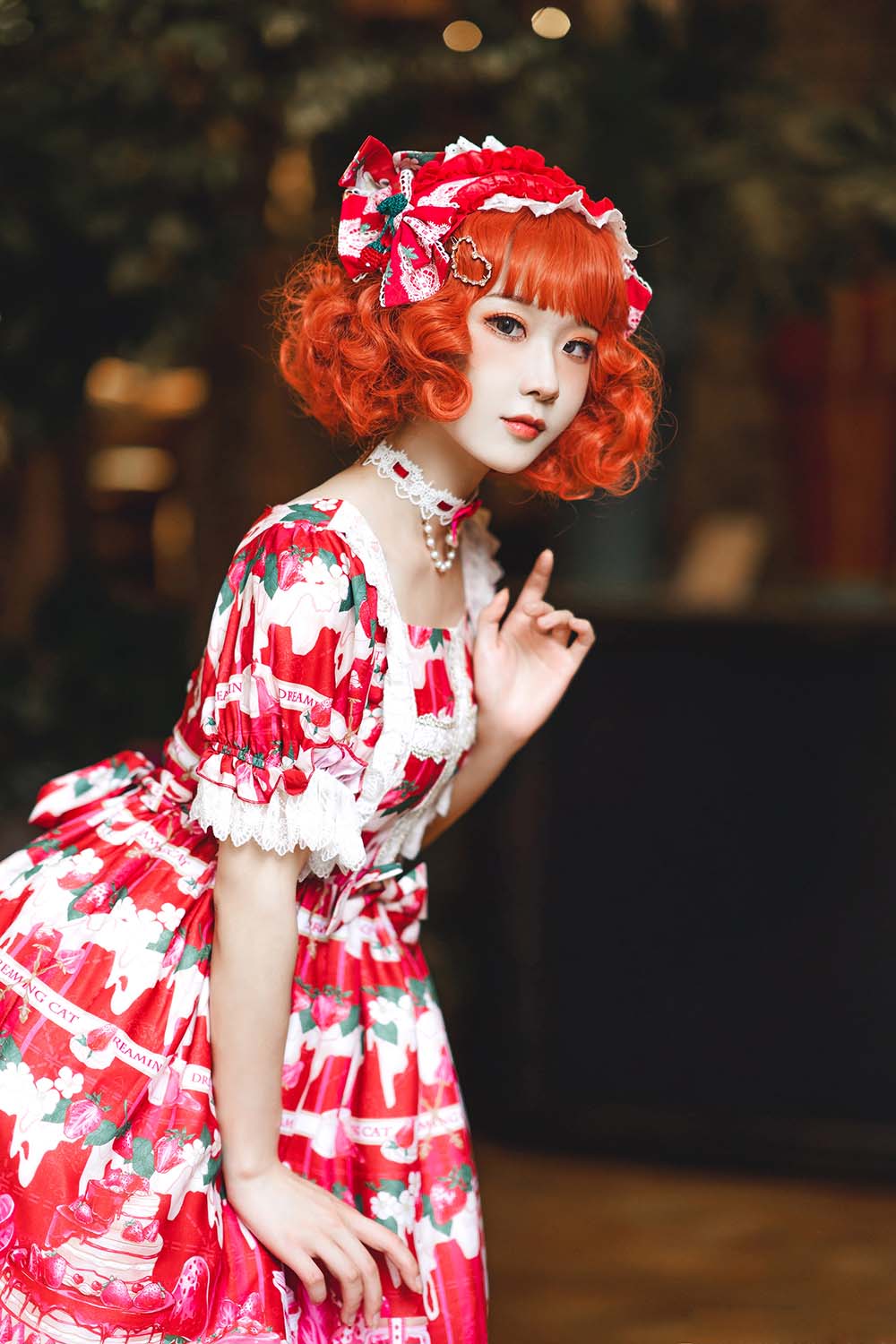 阿包也是兔娘 – lolita红裙2 Cosplay-第2张