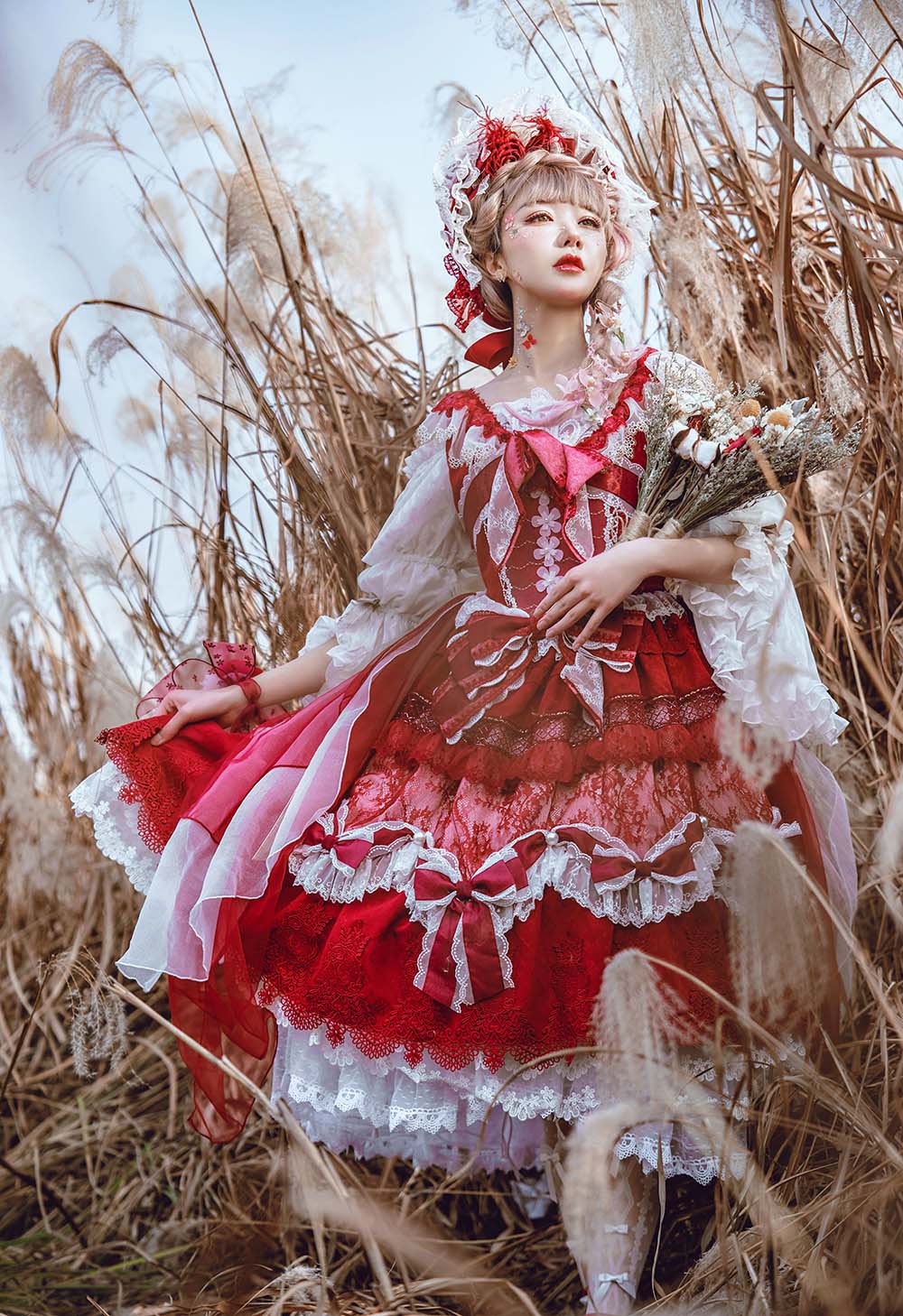 阿包也是兔娘 – lolita红裙1 Cosplay-第1张