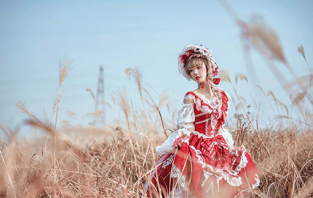 阿包也是兔娘 – lolita红裙1 Cosplay-第2张
