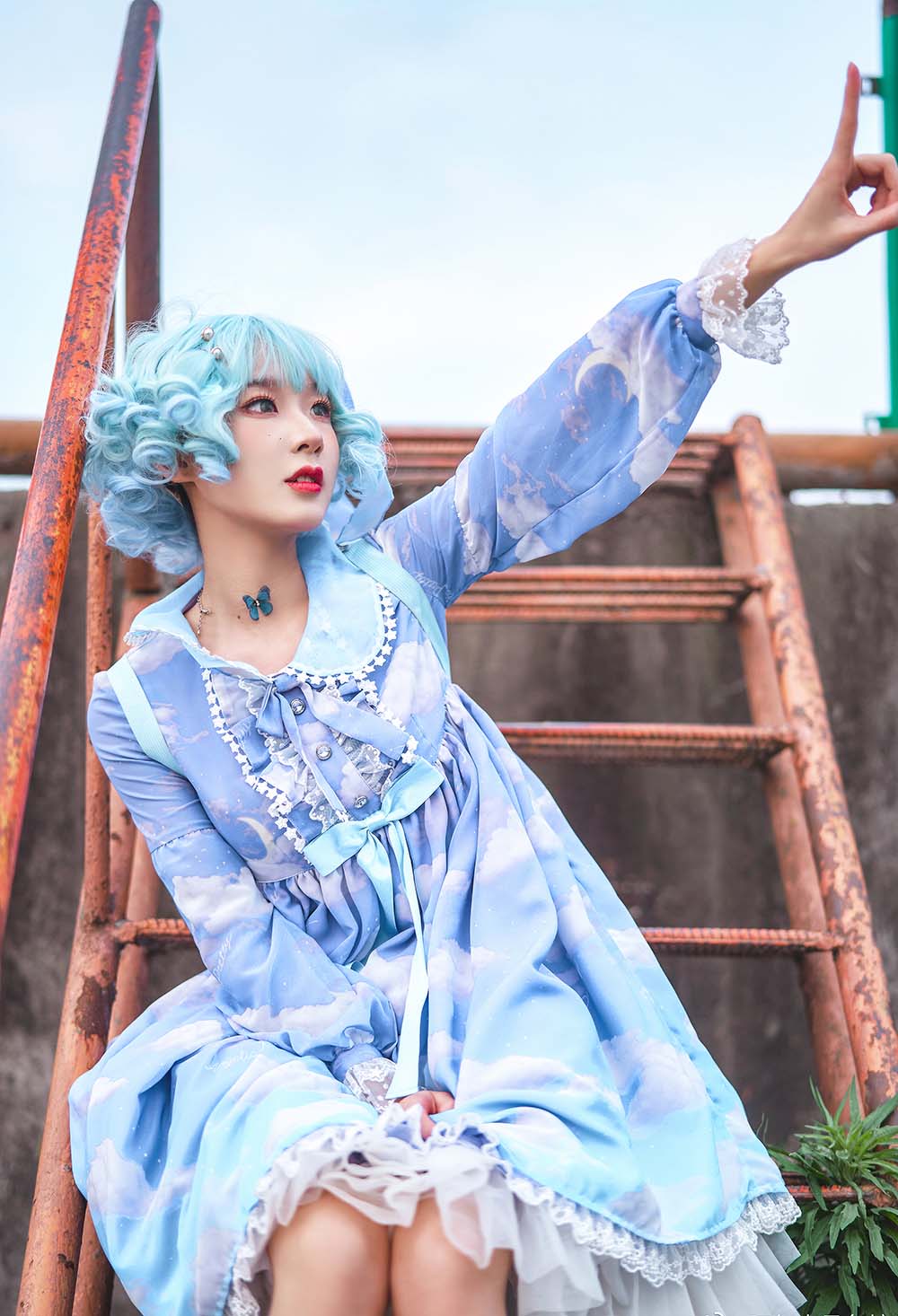 阿包也是兔娘 – lolita蓝裙 Cosplay-第1张