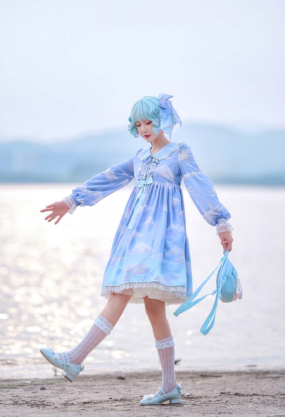 阿包也是兔娘 – lolita蓝裙 Cosplay-第2张