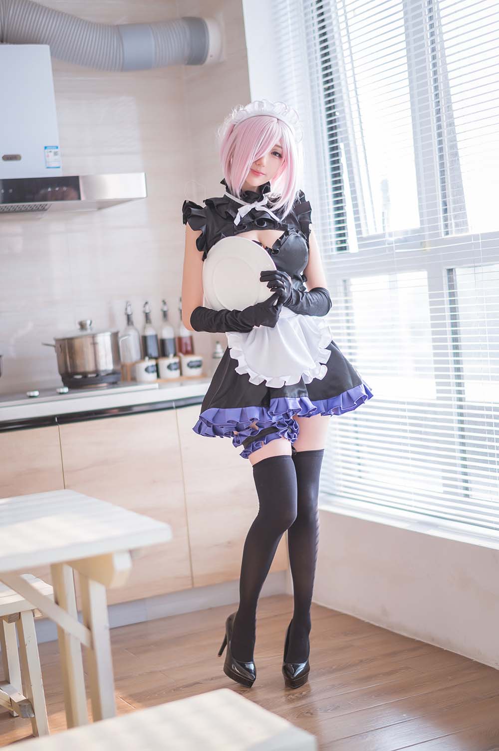 周叽是可爱兔兔 – 玛修 Cosplay-第1张