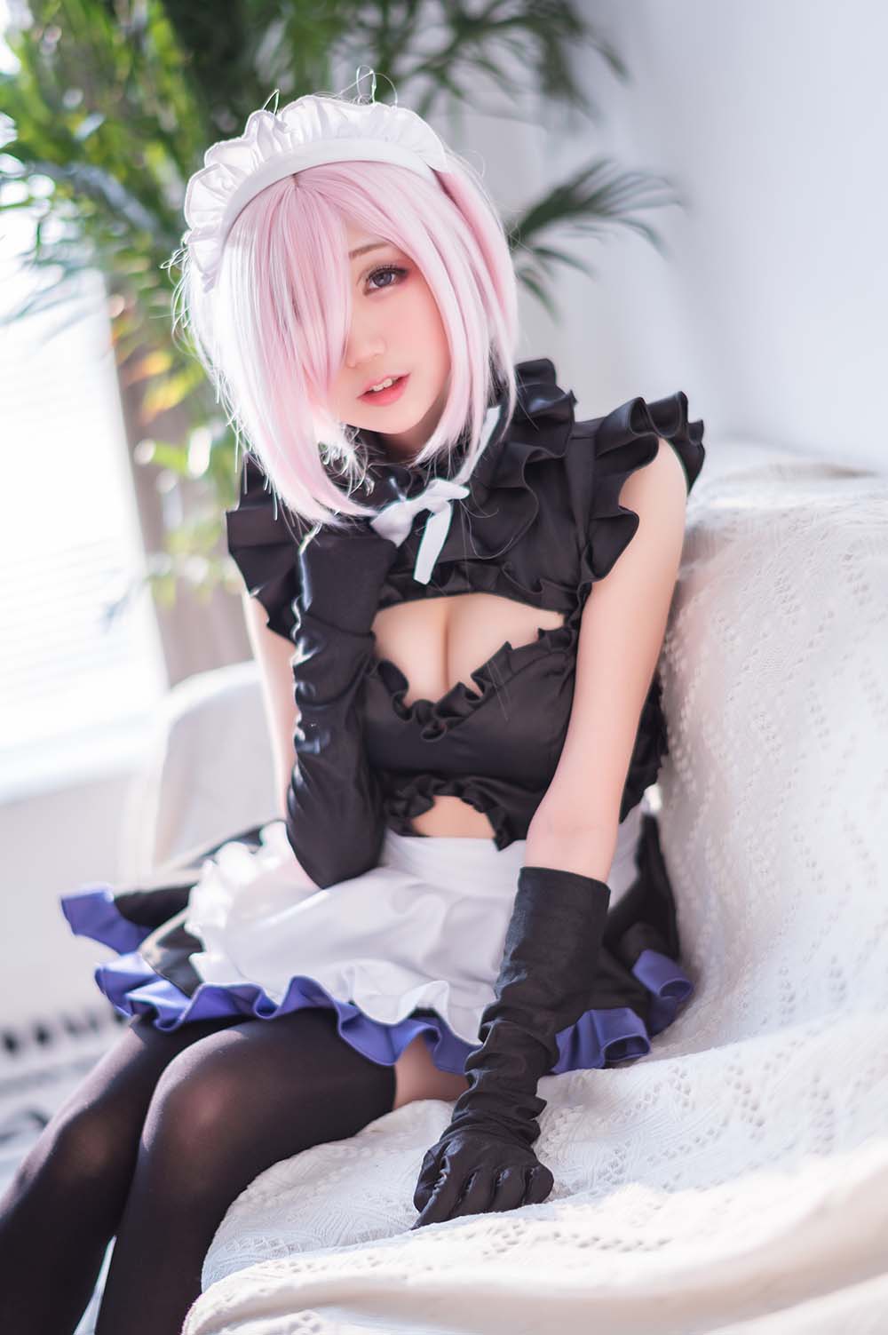 周叽是可爱兔兔 – 玛修 Cosplay-第2张