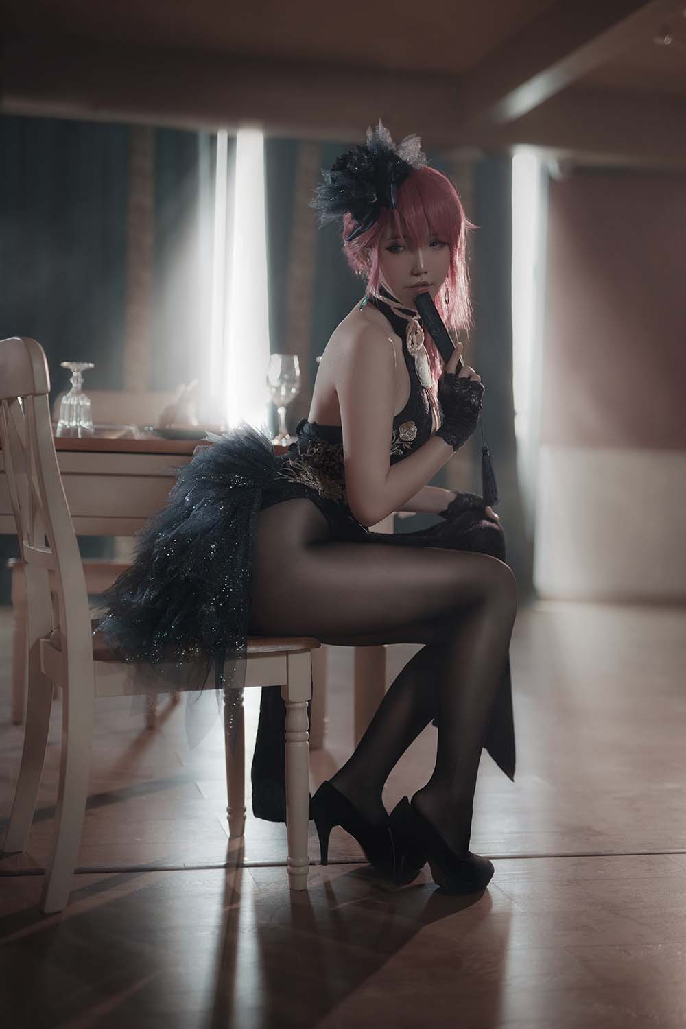 阿薰kaOri – 黑太子旗袍 Cosplay-第1张