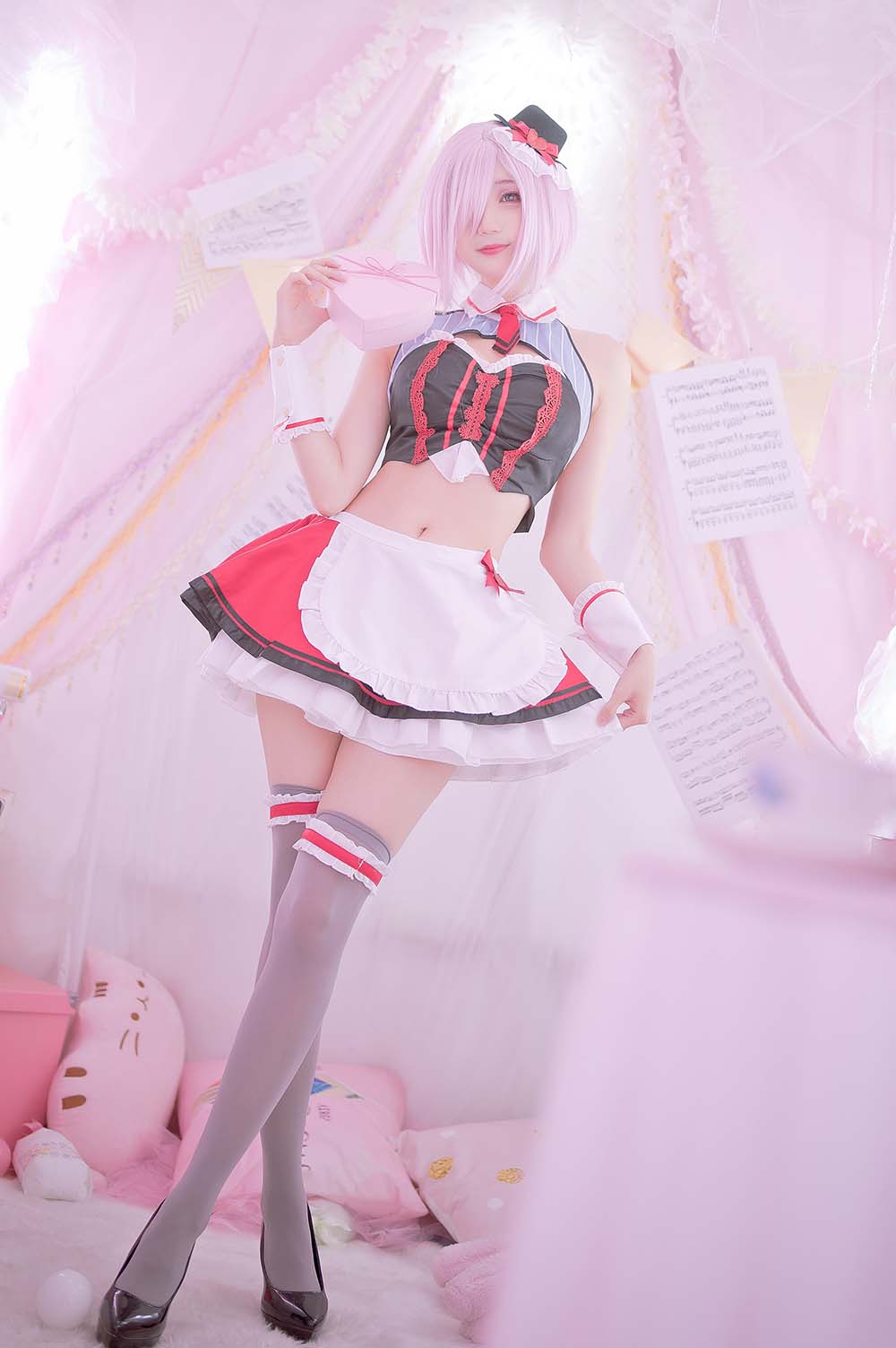 周叽是可爱兔兔 – 玛修情人节 Cosplay-第1张