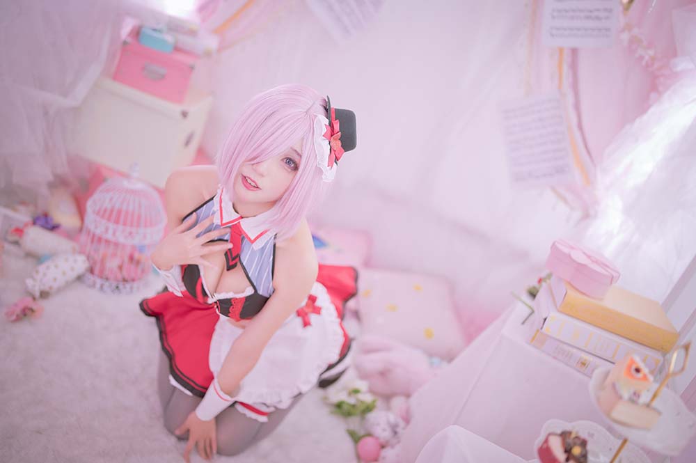周叽是可爱兔兔 – 玛修情人节 Cosplay-第2张