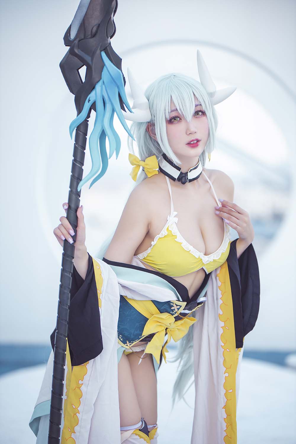 周叽是可爱兔兔 – 清姬 Cosplay-第1张