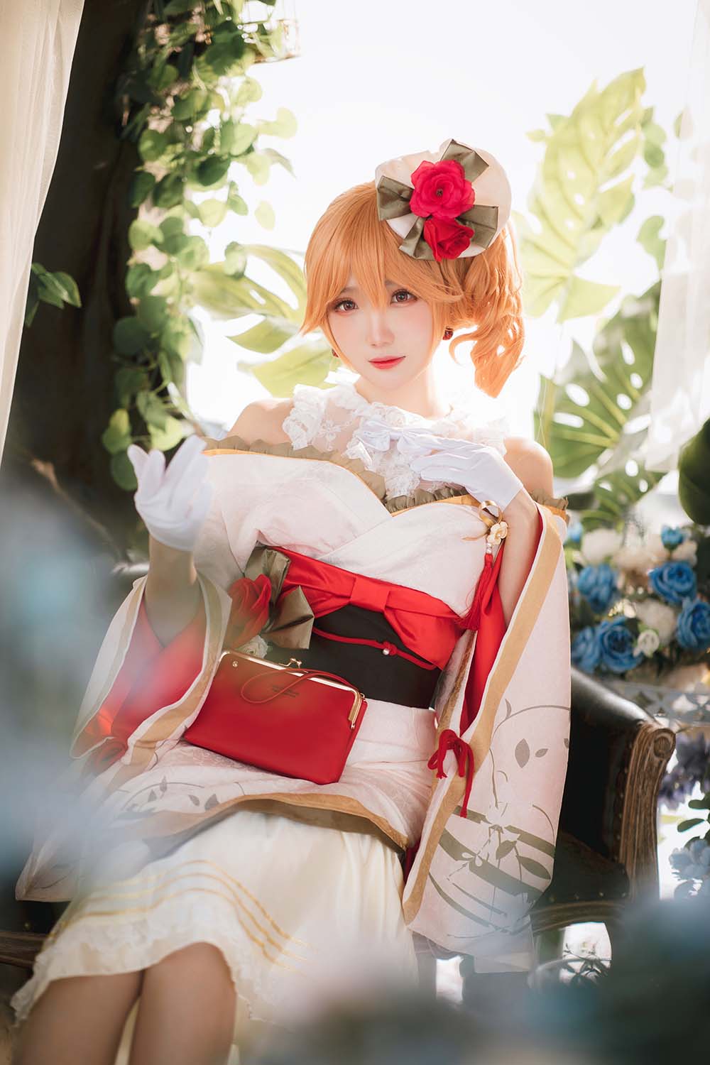 瓜希酱 – 碧蓝航线 黎塞留和服 Cosplay-第1张