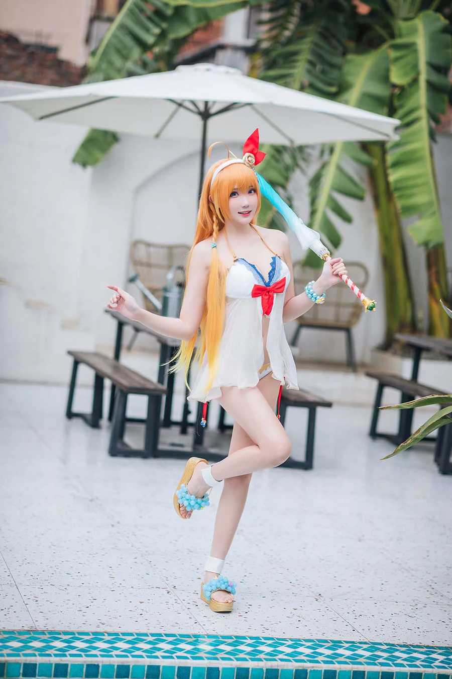 瓜希酱 – 公主连结 夏日御三家 Cosplay-第1张